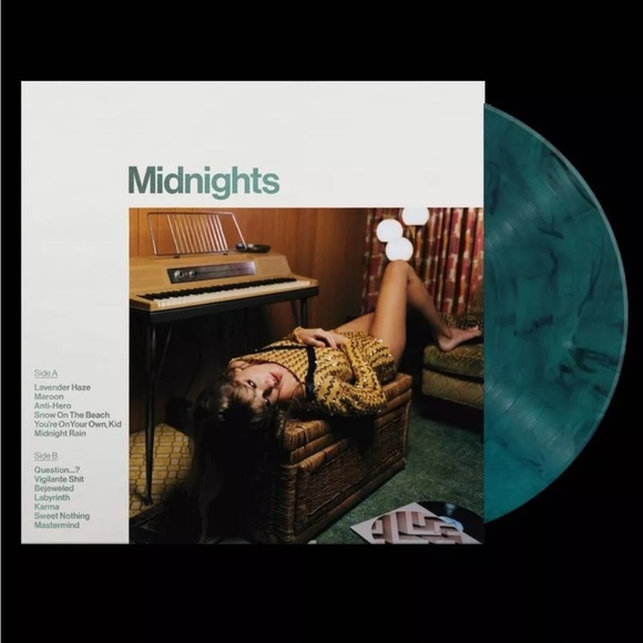 Taylor Swift Midnights JADE GREEN Vinyl Unsealed - Picture 1 of 3